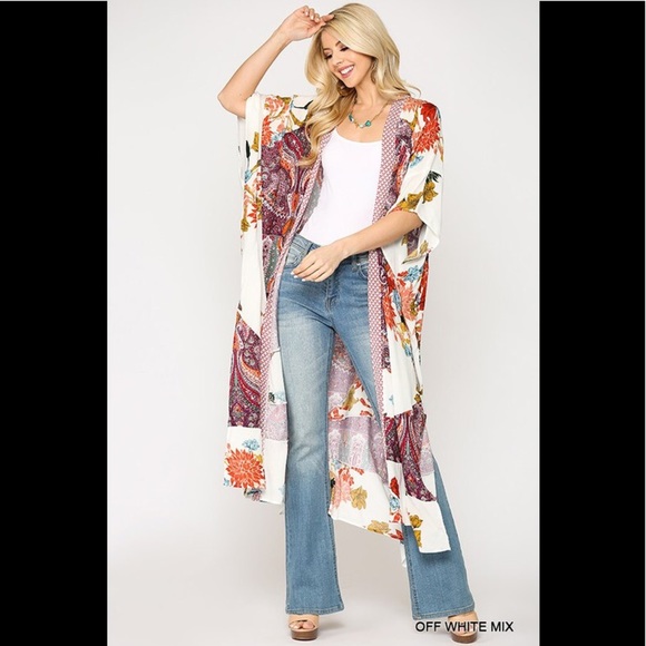 Other - Multi pattern mixed loose fit contrast kim…